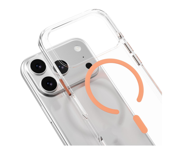 MAGEASY Bright M do iPhone 17 Pro (Transparent/Coral Ring ) - 1416025 - zdjęcie 2